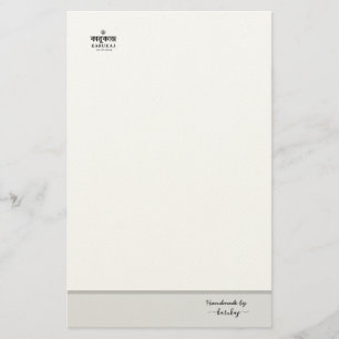 Handgefertigt von Ihrem Namen Schwarz Briefpapier