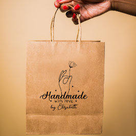 Handgefertigt von (individuelle Name), groß Gummistempel