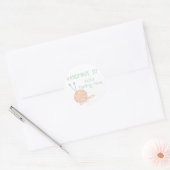 Handgefertigt von - Knittergarne & Nadeln Personal Runder Aufkleber (Umschlag)