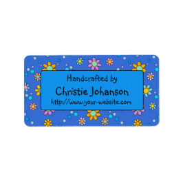 Handgefertigt von - niedlichen, farbenfrohen, tren adressaufkleber