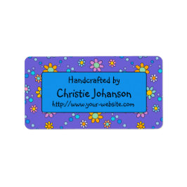 Handgefertigt von - niedlichen, farbenfrohen, tren adressaufkleber