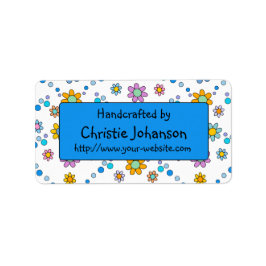 Handgefertigt von - niedlichen, farbenfrohen, tren adressaufkleber