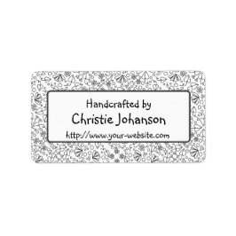 Handgefertigt von - niedlichen, trendigen Doodle-B Adressaufkleber