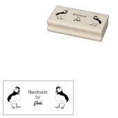 Handgefertigt von Puffin selbstfarbiger Briefmarke Gummistempel (Stempel)