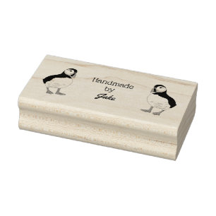 Handgefertigt von Puffin selbstfarbiger Briefmarke Gummistempel
