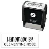 Handgefertigt von Whimsical Handwritten Script Permastempel (Beispiel)