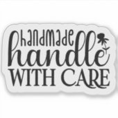 Handgefertigt - vorsichtig handhaben aufkleber (Vorderseite)