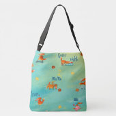 Handgefertigte Aquarellbilder Tragetaschen Mit Langen Trägern (Rückseite)