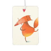 Handgefertigte Aquarellfarben Funny Fox Autolufterfrischer (Vorderseite)