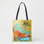 Handgefertigte Aquarellfarben Funny Fox Tasche (Vorderseite)