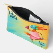 Handgefertigte Aquarellfarben Funny Fox Zubehörtasche (Offen)