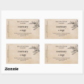 Handgefertigte Aromatherapie Essential Oil Kraft L Rechteckiger Aufkleber (Blatt)