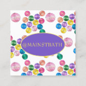 Handgefertigte Badezimmerbomben Schönheitsprodukte Quadratische Visitenkarte (Rückseite)