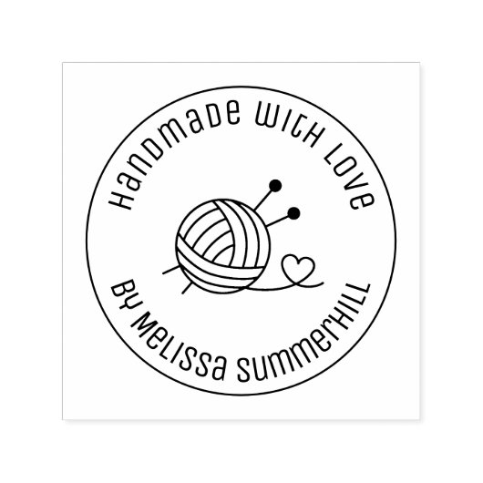 Handgefertigte Ball aus Spinngarn mit Liebe 1 Permastempel (Design)