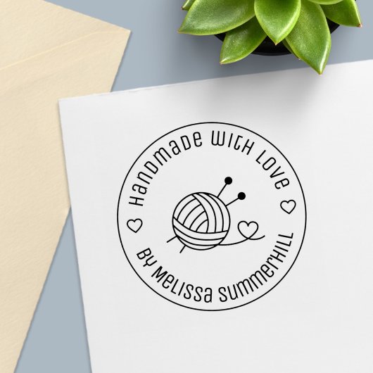 Handgefertigte Ball aus Spinngarn mit Liebe 1 Permastempel