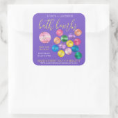 Handgefertigte Bath Beauty Business Dusche Bombs L Quadratischer Aufkleber (Tasche)