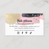 Handgefertigte Beads und Schmuckdesigner Visitenkarte (Rückseite)