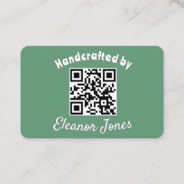 Handgefertigte Bespoke Crafts Green QR Code Stilvo Visitenkarte