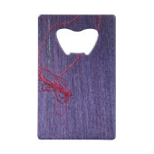 Handgefertigte blauthailändische Seide mit rotem T Geldkarten Flaschenöffner (Rückseite)