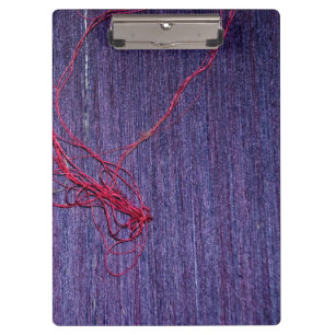 Handgefertigte blauthailändische Seide mit rotem T Klemmbrett