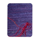 Handgefertigte blauthailändische Seide mit rotem T Magnet (Vertikal)