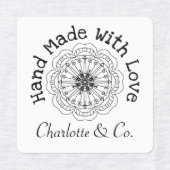 Handgefertigte Blume mit Liebe Personalisiert Etiketten (Design 2)