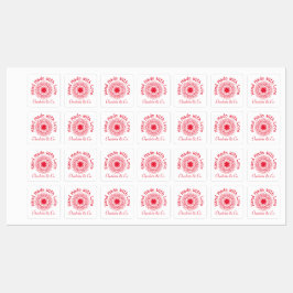 Handgefertigte Blume mit Liebe Produkt Personalisi Etiketten