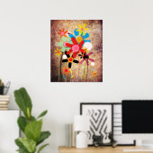 Handgefertigte Blume Poster (Heimbüro)