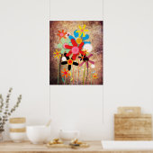 Handgefertigte Blume Poster (Küche)