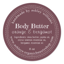Handgefertigte Body Butter Bio Business Burgund