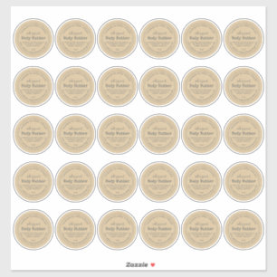Handgefertigte Body Butter Kraft Papier 2 Zoll Auf Aufkleber
