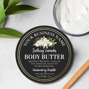 Handgefertigte Body Butter Produkte Jones Small Bu Runder Aufkleber