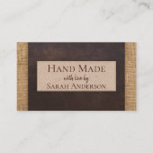 Handgefertigte Burlap-Leder-Pappe Visitenkarte (Vorderseite)