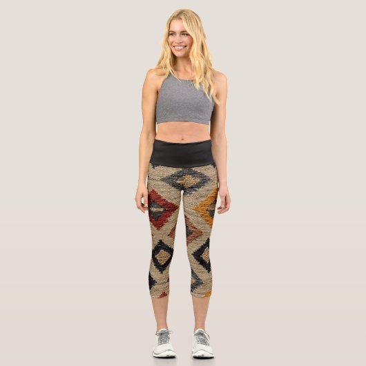 Handgefertigte Capri-Leggings Capri Leggings (Vorderseite)