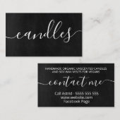 Handgefertigte Chalkboard-Soja-Wachtel Visitenkarte (Vorne/Hinten)