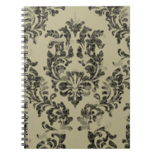 Handgefertigte Damastmuster: Vintage Ornamente. Notizblock