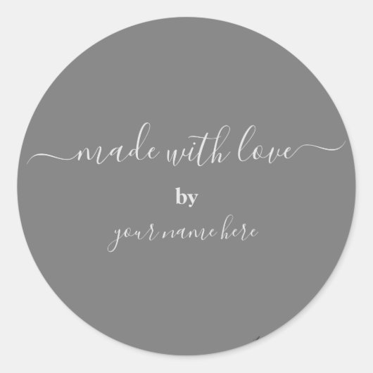Handgefertigte einfache Niedliche Verpackung Runder Aufkleber (Vorderseite)