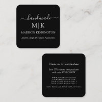 Handgefertigte Einsteckkarte für Monogramm oder Lo