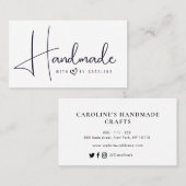 Handgefertigte Fahrzeuge Visitenkarte (Vorne/Hinten)