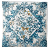 Handgefertigte Fliesen mit Blumenfarbe (Vorderseite)