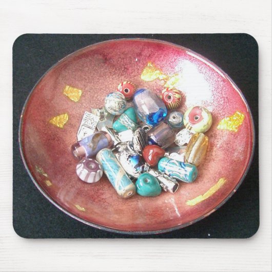 Handgefertigte Glasperlen Mousepad (Vorne)