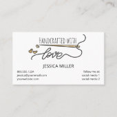 Handgefertigte Gold Nähnadel weiß Visitenkarte (Vorderseite)