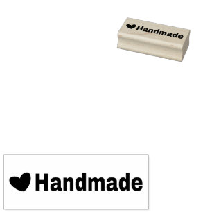 handgefertigte Gummi-Briefmarke mit Herz Gummistempel