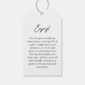 Handgefertigte, handgefertigte, handgefertigte, ha geschenkanhänger (Rückseite)