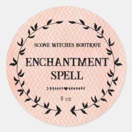 Handgefertigte, handgefertigte Hexenprodukte, haus Runder Aufkleber