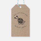 Handgefertigte Handwerkskraft-Strickteile Geschenkanhänger (Rückseite)