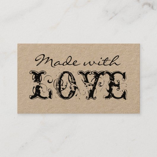 Handgefertigte / hausgemachte minimalistische mode visitenkarte (Vorderseite)