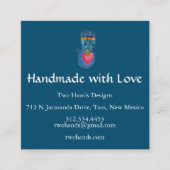 Handgefertigte Healing Hands Muster nach Maß Quadratische Visitenkarte (Vorderseite)