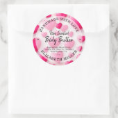 Handgefertigte Herzen mit Liebe Runder Aufkleber (Tasche)