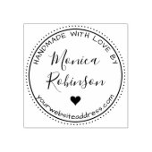 Handgefertigte Herzstücke und Rundwaren mit Liebe Gummistempel (Prägung)